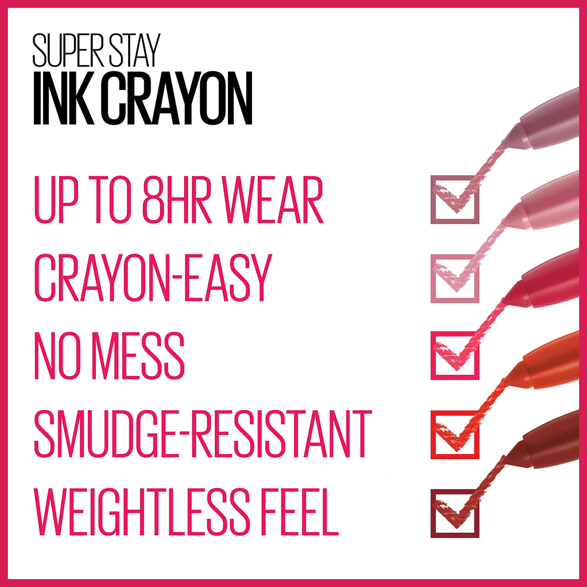 Maybelline SuperStay Ink Crayon Matte Longwear Lipstick With Built-in Sharpener, Forget The Rules, 0.04 Ounce Beauty & Personal Care MAYBELLINE