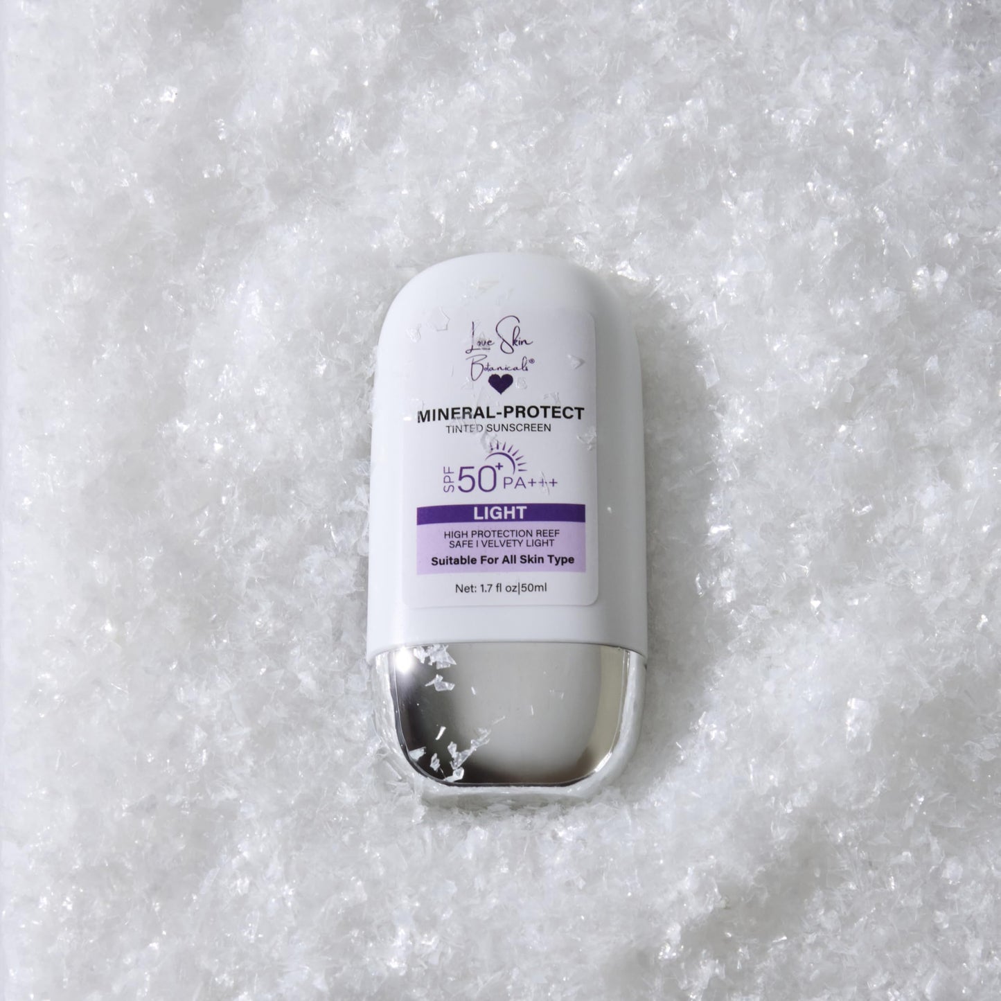 Love Skin Botanicals Mineral Protect Tinted Sunscreen SPF 50 PA+++ - Light Tint | 100% Mineral, Reef-Safe, Chemical-Free, Unscented, Daily Face Beauty & Personal Care love skin botanicals