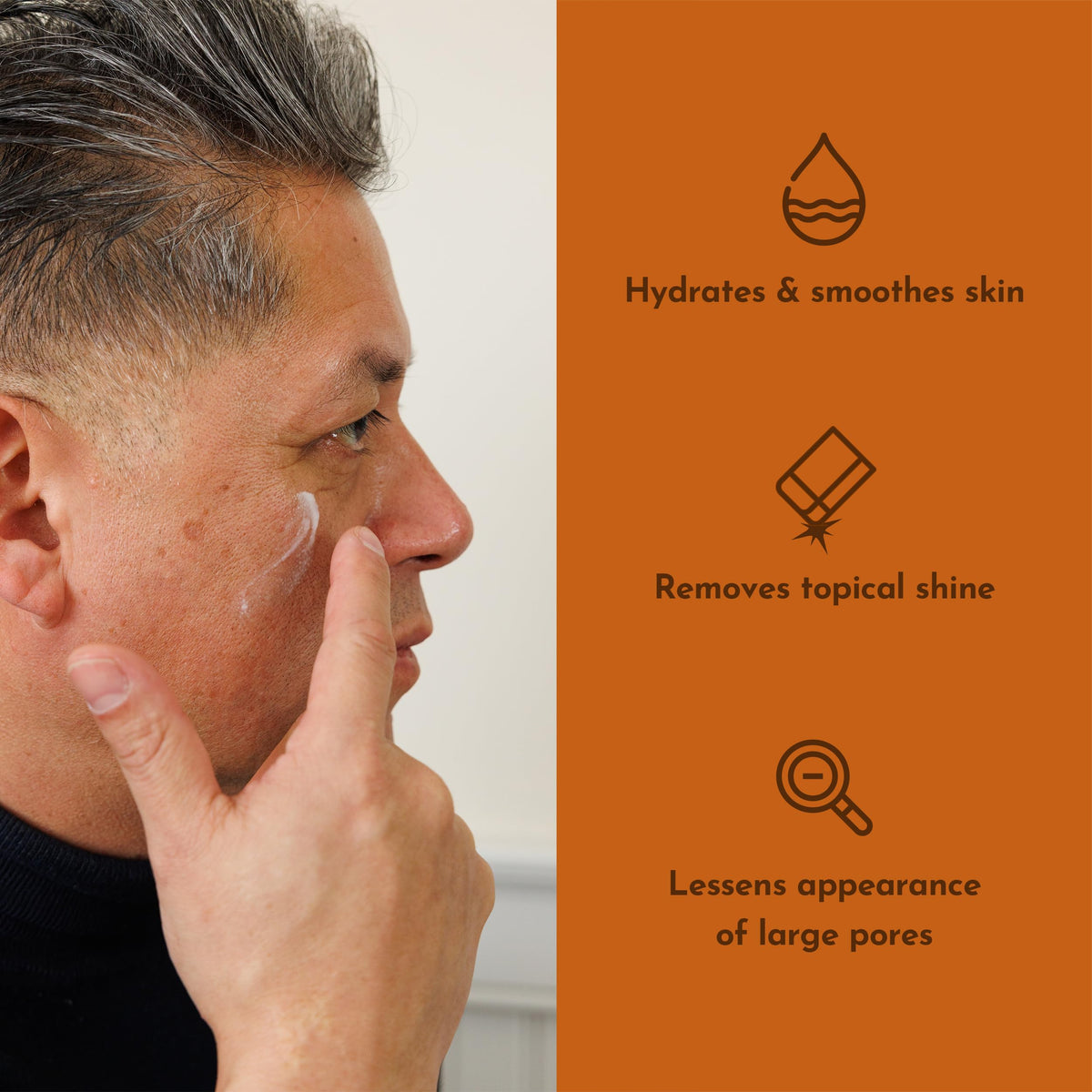 MËNAJI Liquid Powder Shine Eliminator- Moisturizer & Lightweight Liquid Primer Powder for Men - Mens Makeup- Transparent - 1.25 Oz