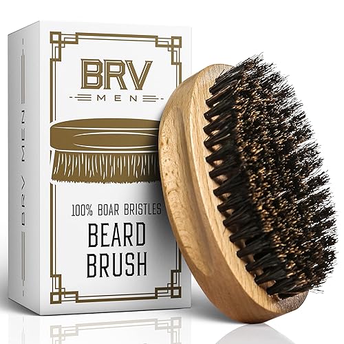 BRV MEN Beard Brush | Firm Boar Bristles | First-Cut Boar Hair Bristles | The Ideal Gift For Men (Beechwood) Beauty & Personal Care BRV MEN