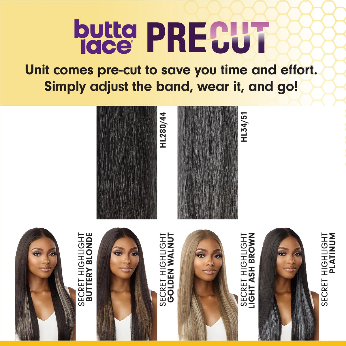 Sensationnel Butta Lace Precut Wig-Unit 8, SH/LIGHTASHBROWN