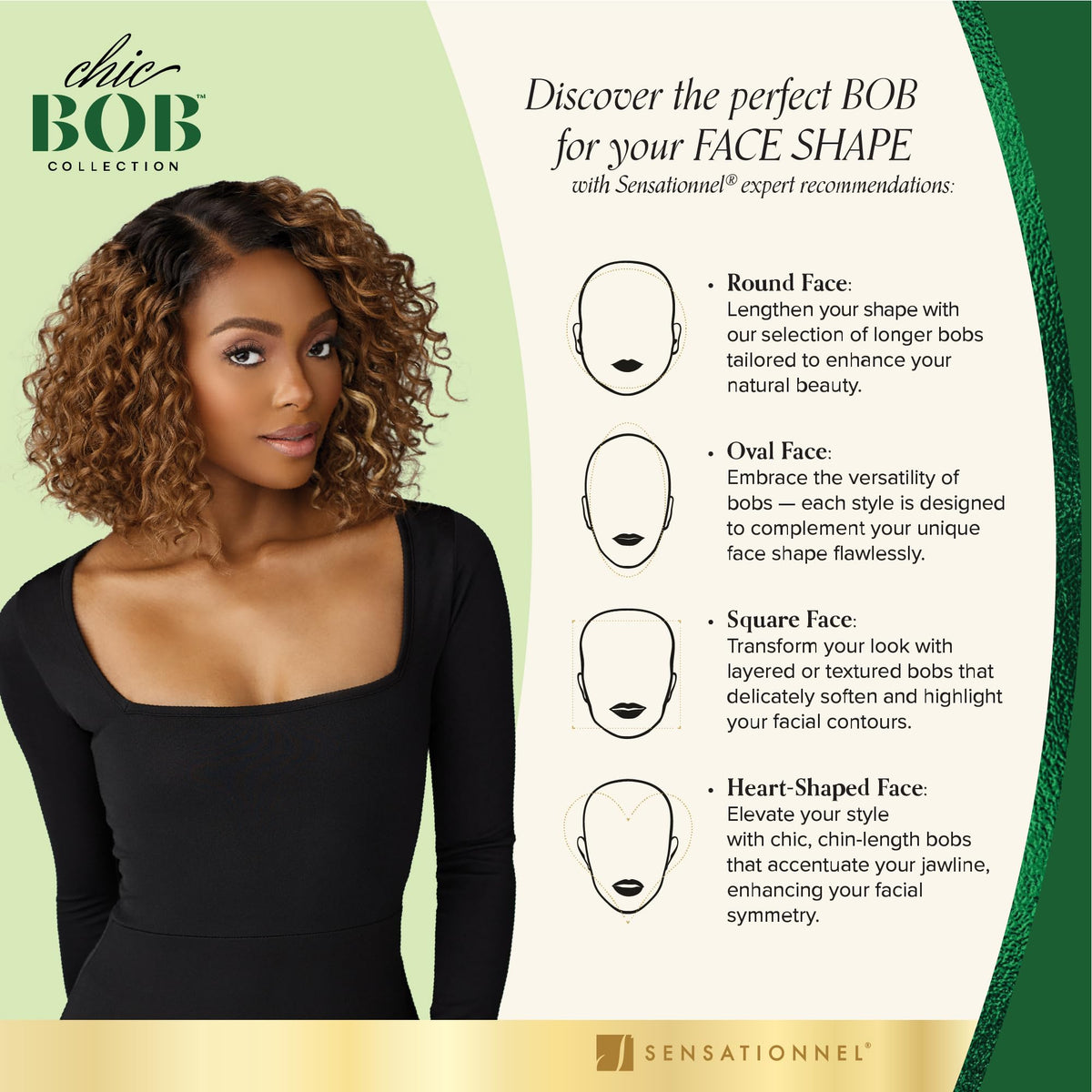 Sensationnel Chicbob Lace Frontwig-Lob Unit 3, CREAMYBLONDE