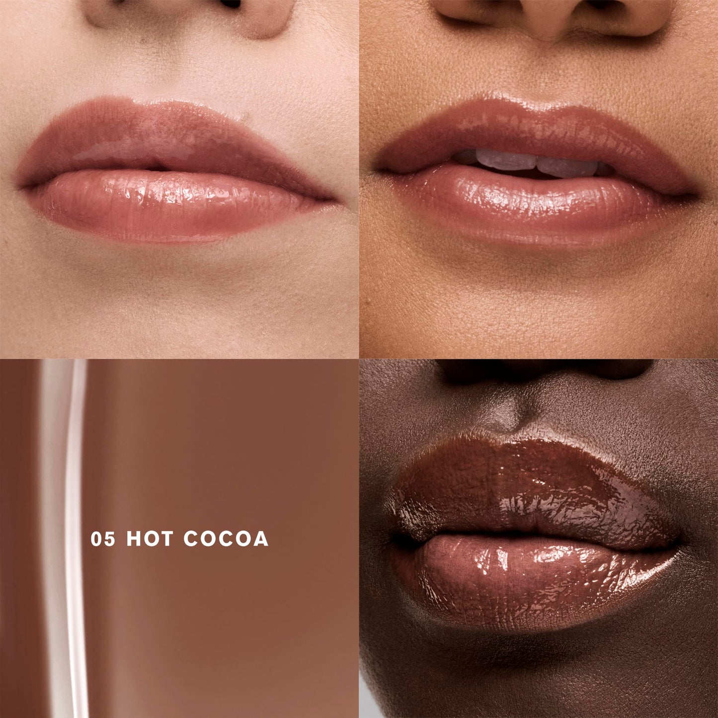 Estée Lauder Glossy Pout Lip Oil | Plumping & Moisturizing with a Sheer Tint | Includes Hyaluronic Acid + Vitamin E, 05 Hot Cocoa Beauty & Personal Care Estée Lauder