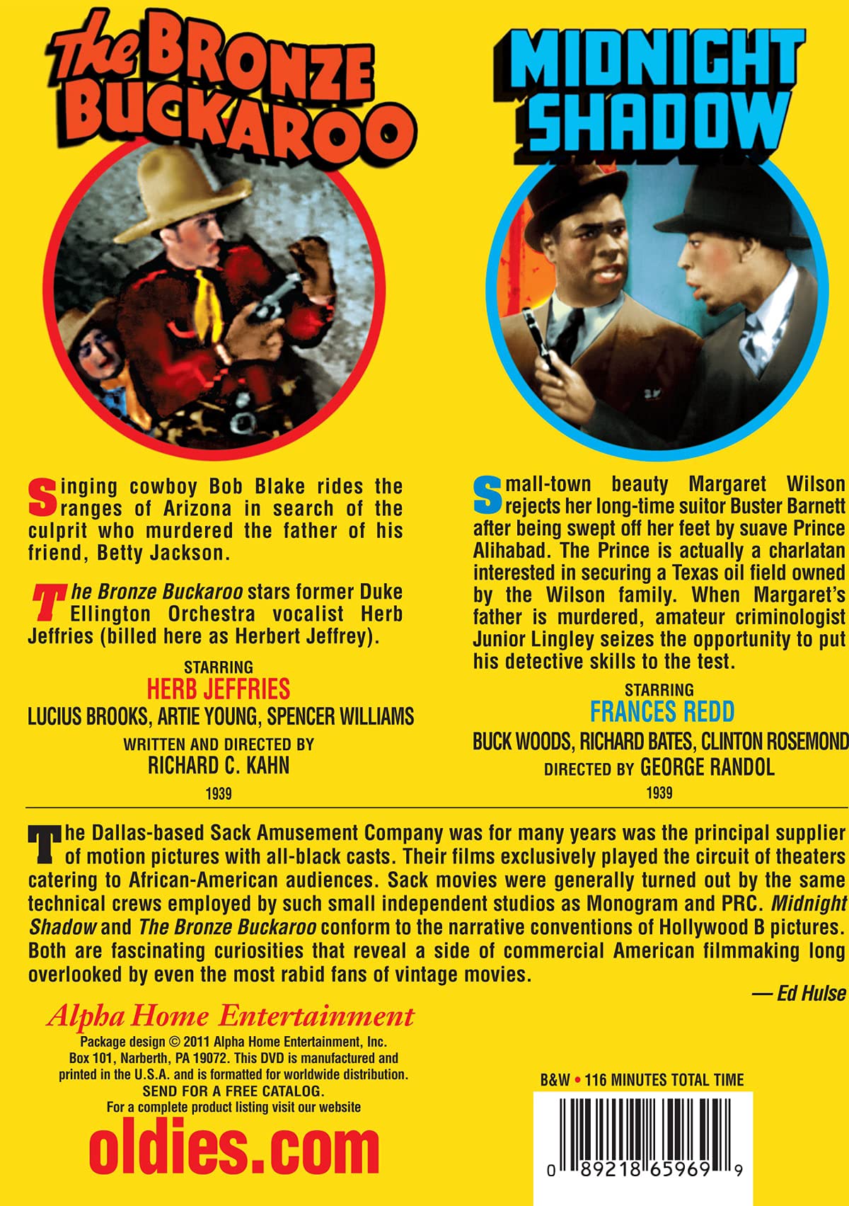 Harlem Double Feature: The Bronze Buckaroo (1939) / Midnight Shadow (1939)