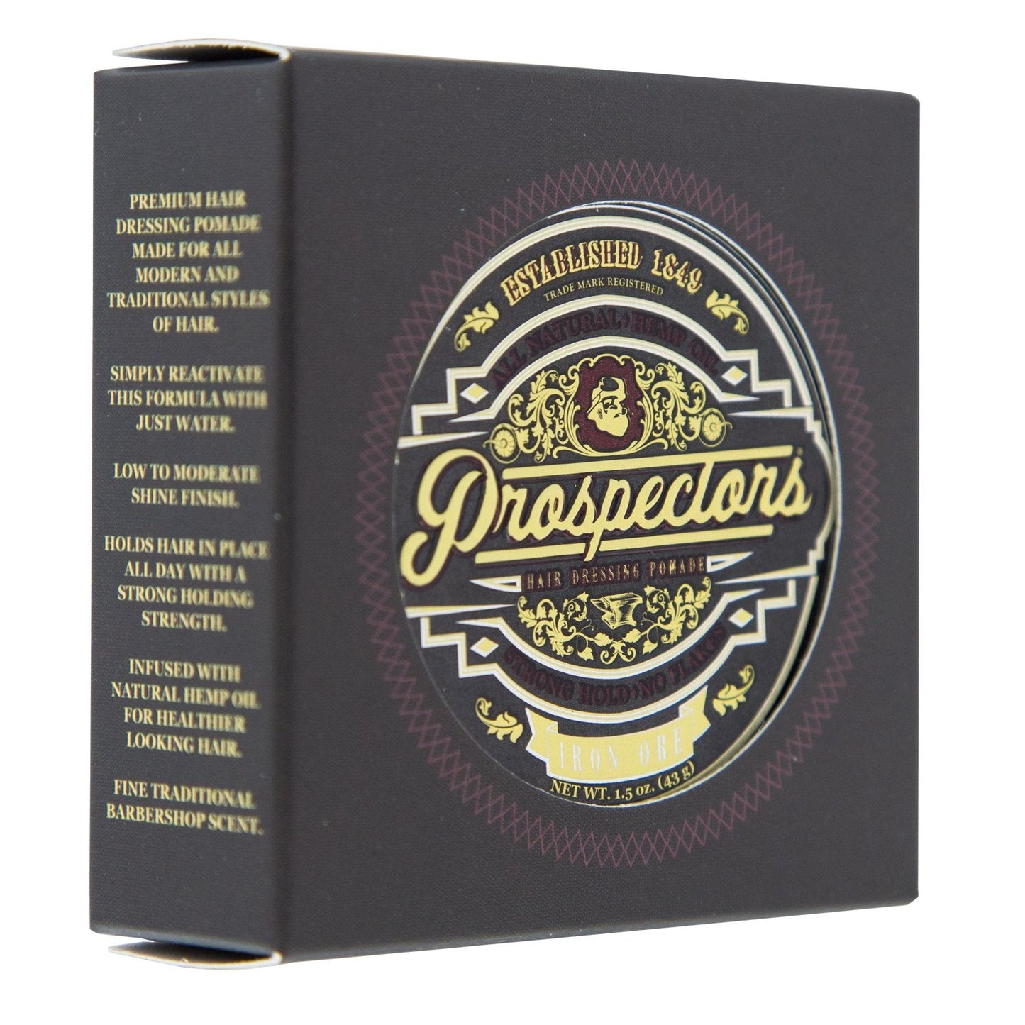 Prospectors Iron Ore Strong Hold Pomade 1.5 oz Beauty & Personal Care PROSPECTORS