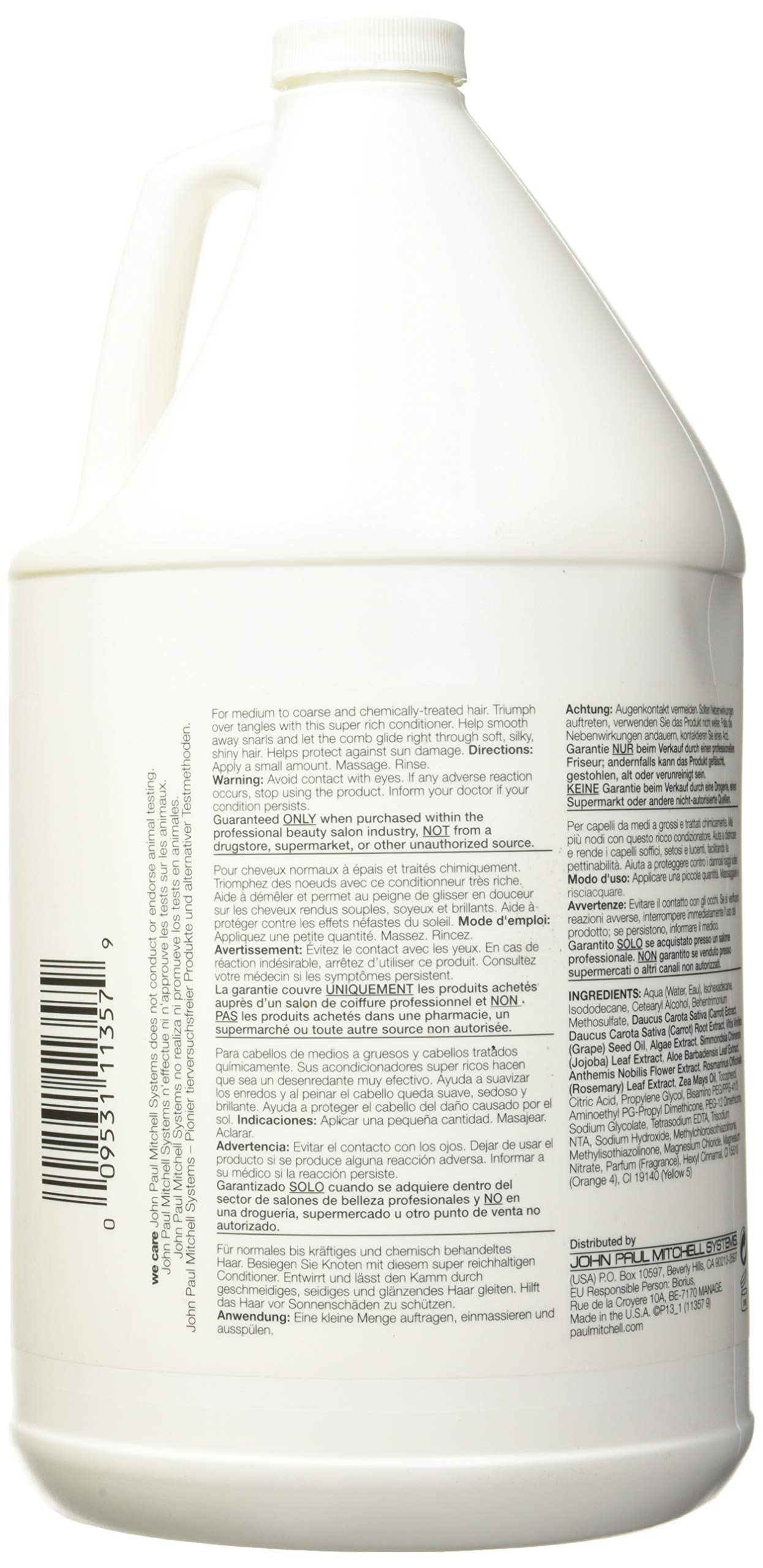 Paul Mitchell The Detangler Conditioner Gallon Bottle Beauty & Personal Care Paul Mitchell