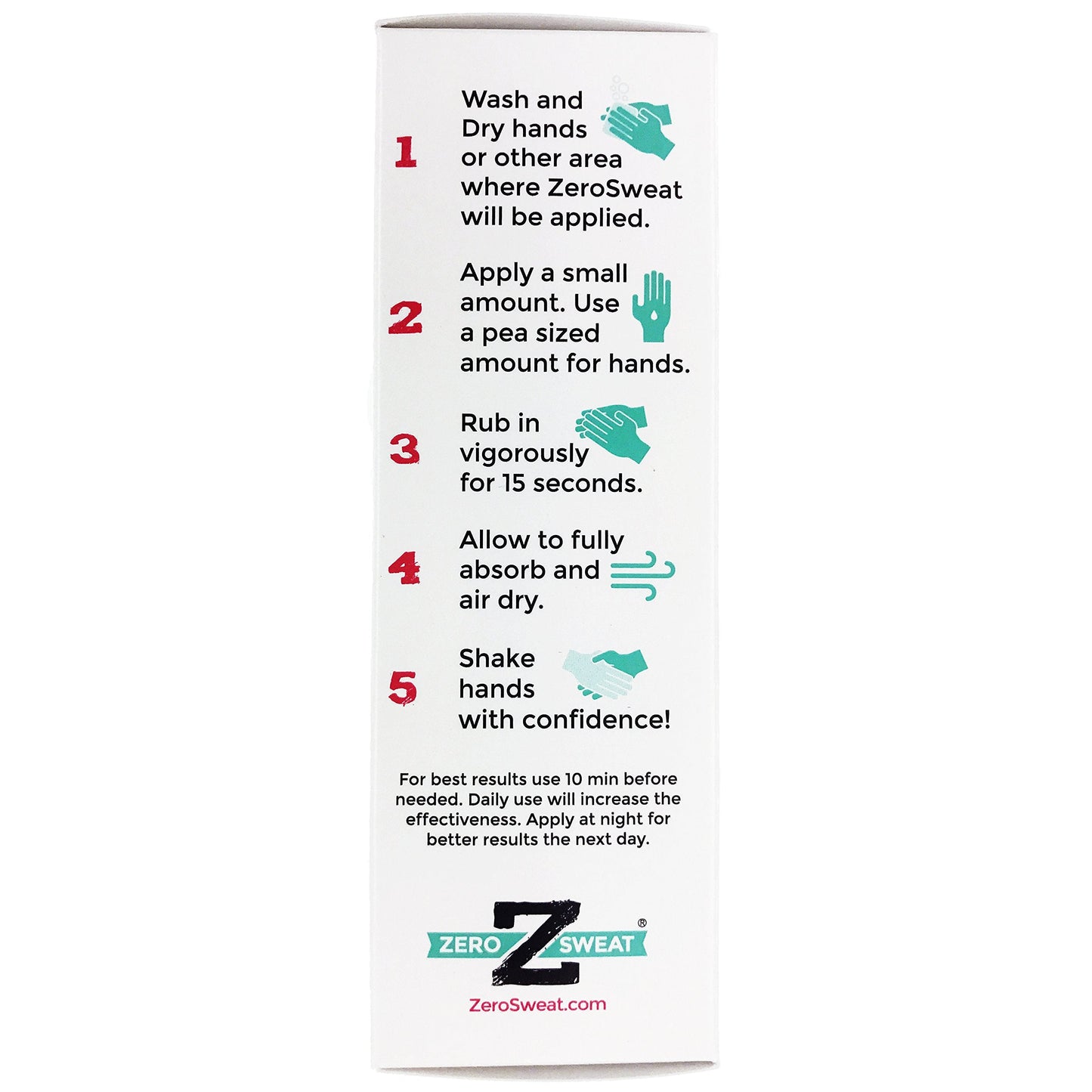 ZeroSweat Antiperspirant 20% Deodorant Lotion - Clinical Strength Hyperhidrosis Treatment - Reduces Face and Body Sweating Beauty and Personal Care ZeroSweat