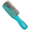 Giorgio GION2B Neon Blue 6.25 inch Gentle Touch Detangler Hair Brush for Men Women and Kids. Soft Bristles for Sensitive Scalp. Wet & Dry for all Hair Beauty & Personal Care GIORGIO