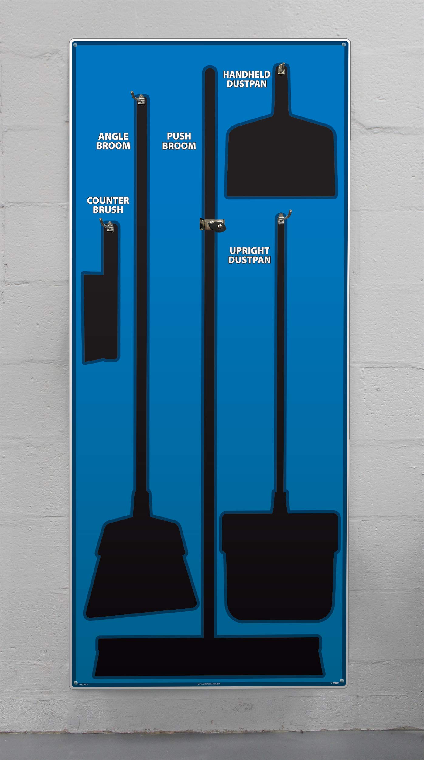 NMC SB101ACP 5S Janitorial Shadow Board, Blue/Black, 68"X30", AluminumCompositePanel (Tools Sold Separately) Beauty & Personal Care NMC