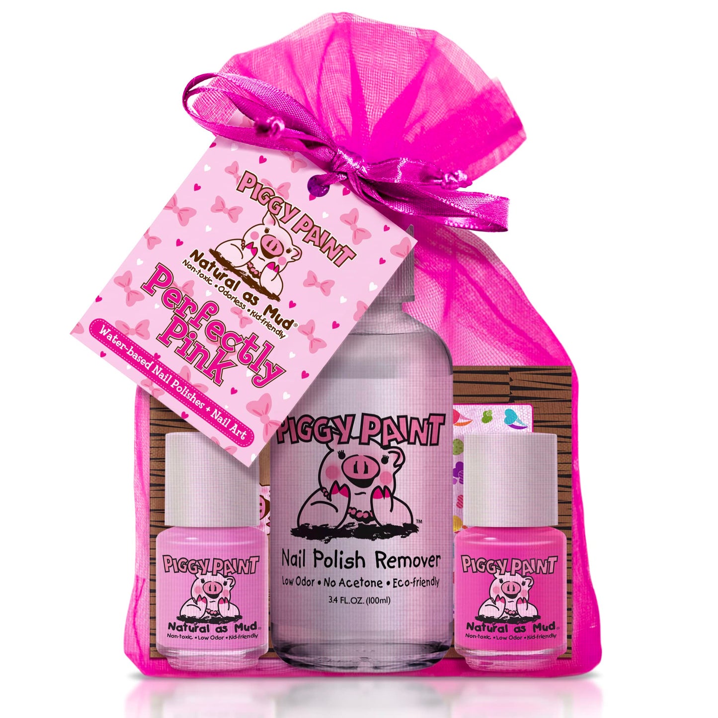 Piggy Paint | 100% Non-Toxic Girls Nail Polish | Safe, Cruelty-Free, Vegan, & Low Odor Nail Polish for Kids | Perfectly Pink (2 Polish, 1 Remover Beauty & Personal Care Piggy Paint