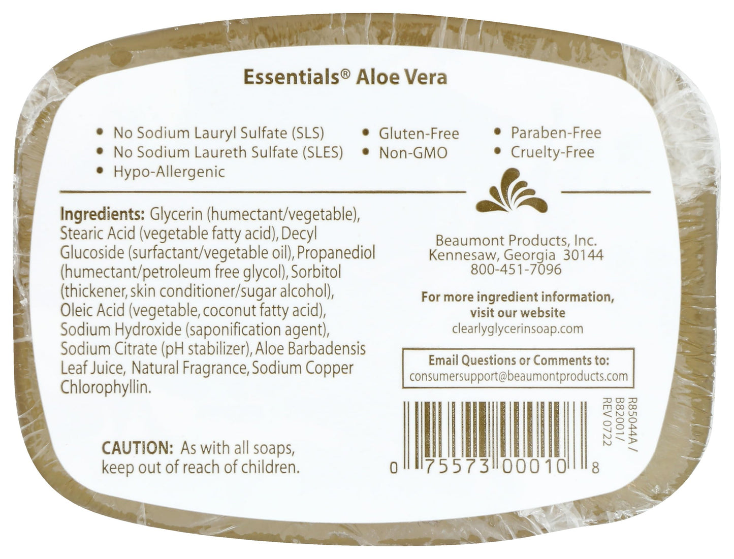 Clearly Natural Essentials Aloe Vera Pure and natural glycerine soap 4 oz Beauty & Personal Care Clearly Natural