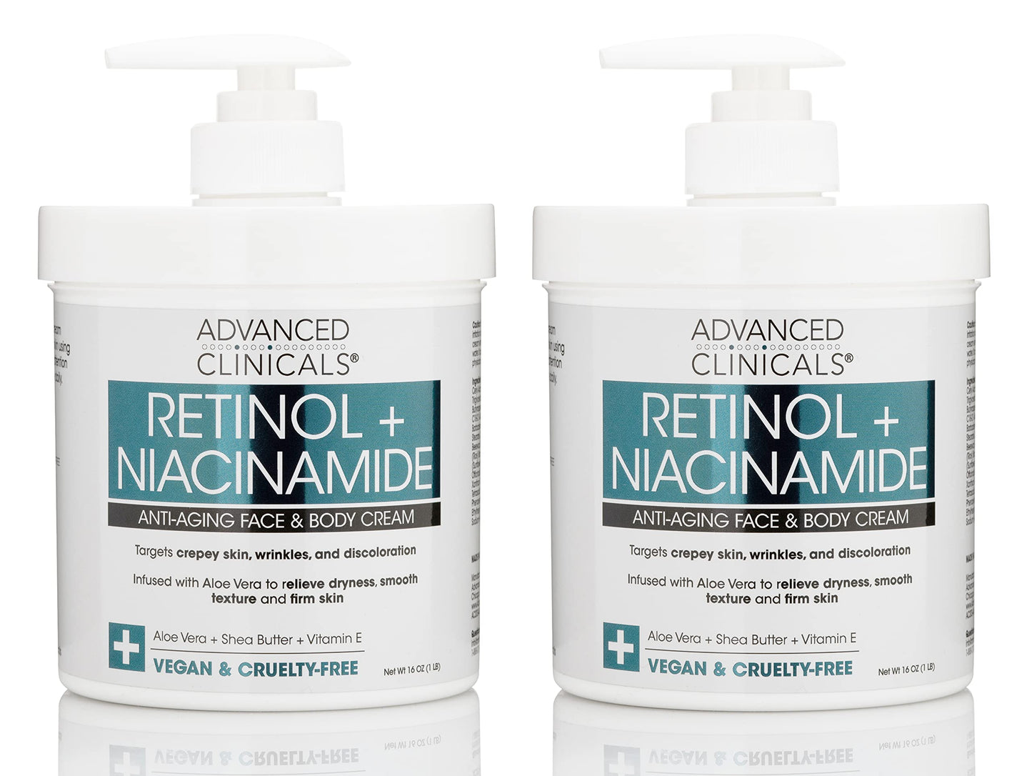 Advanced Clinicals Retinol Body & Face Lotion W/Niacinamide, Dry Skin Face Moisturizer & Crepey Skin Care Treatment, Anti Aging Retinol Cream Reduces Beauty & Personal Care Advanced Clinicals