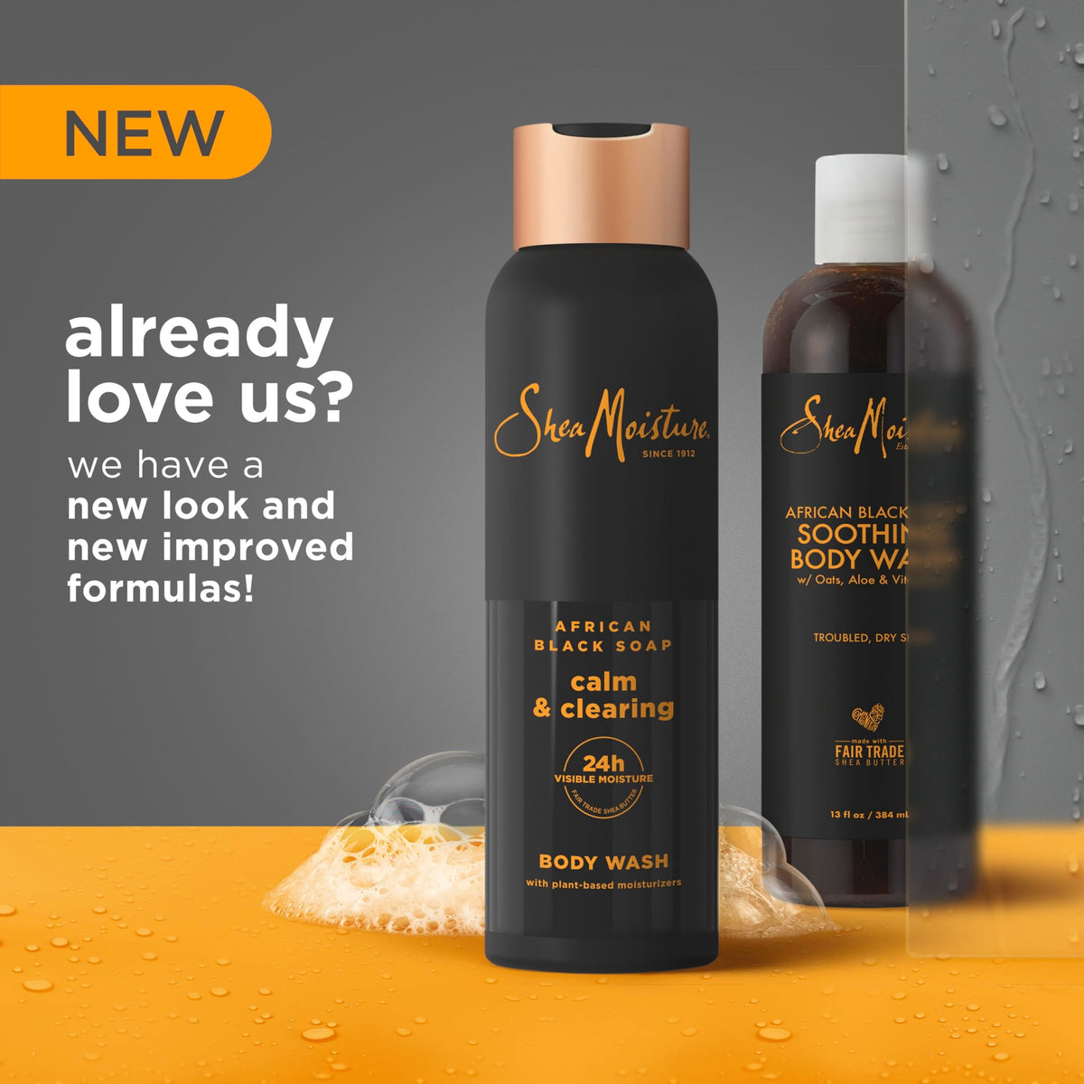 SheaMoisture African Black Soap Body Wash Calm and clearing body wash for 24H Visible Moisture for Healthy, Glowing 18 Oz Beauty & Personal Care Shea Moisture