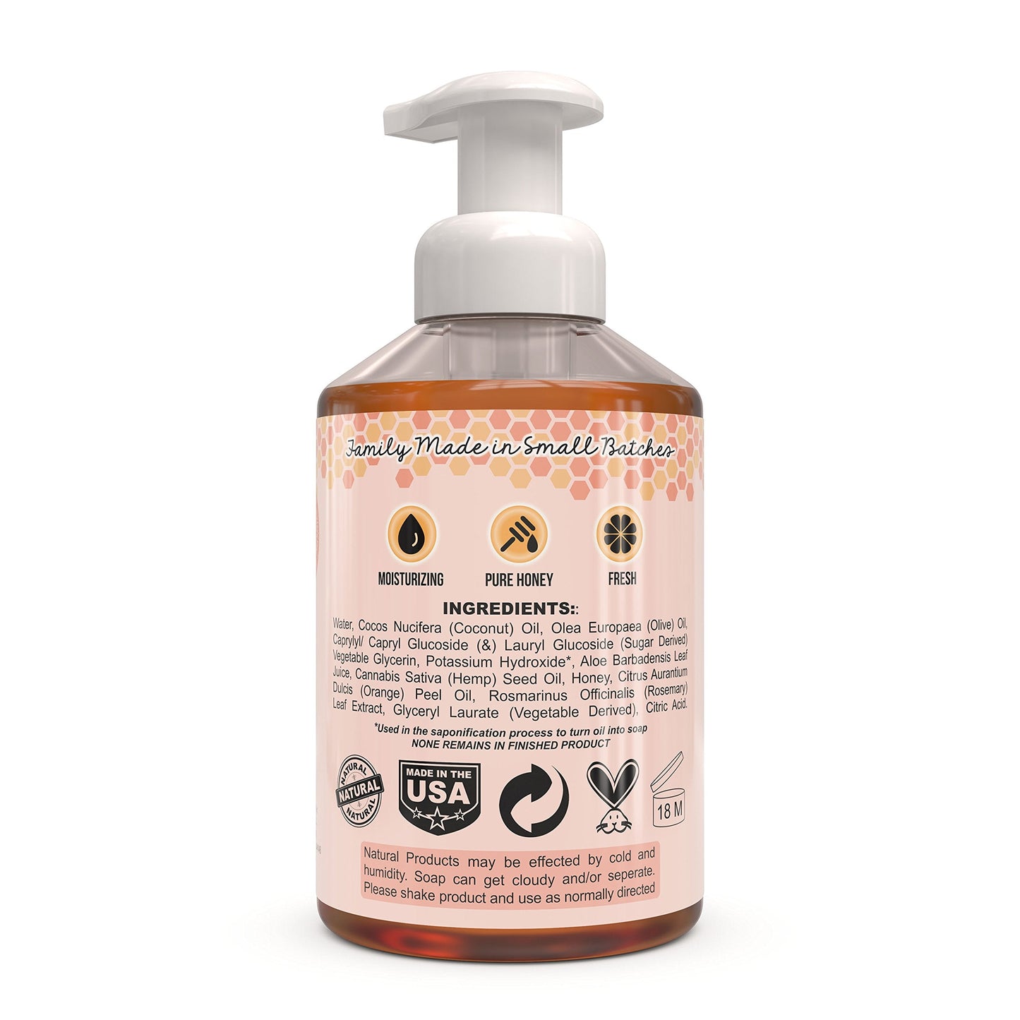 Beessential All Natural Bulk Foaming Hand Soap Refill, 16 oz Orange | Made with Moisturizing Aloe & Honey - Made in the USA Beauty & Personal Care Beessential