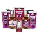 Difeel Pomegranate & Manuka Honey 6-Piece Travel Hair Care Set - Sulfate-Free Shampoo, Conditioner, Hair Oil, Root Stimulator & Deep Conditioning Mask Beauty & Personal Care Difeel