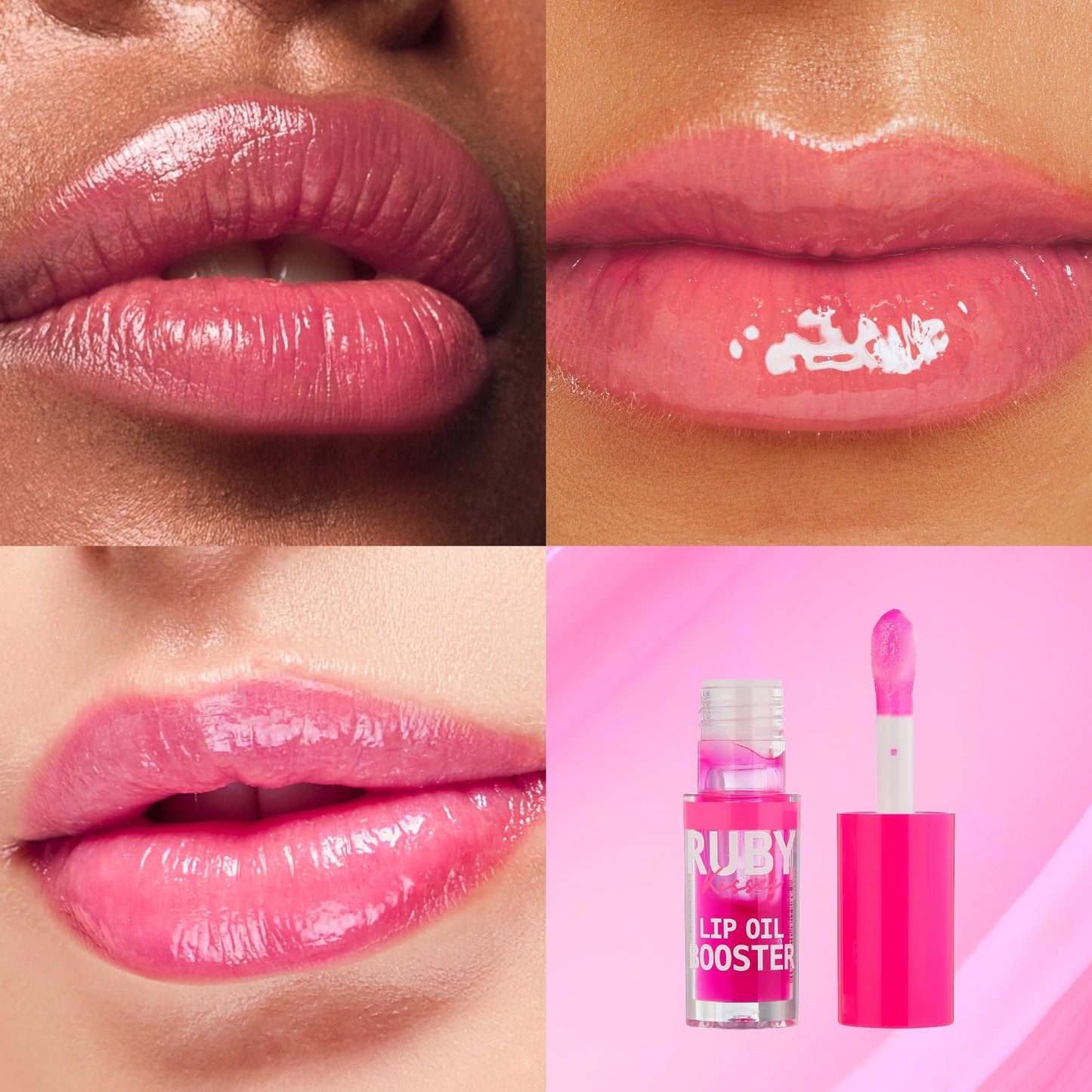 Ruby Kisses Lip Oil Booster, Hydrating Lip Gloss with Nourishing Natural Oil Blend, Jumbo Wand for Easy Application, Non-Sticky Formula Beauty & Personal Care Ruby Kisses