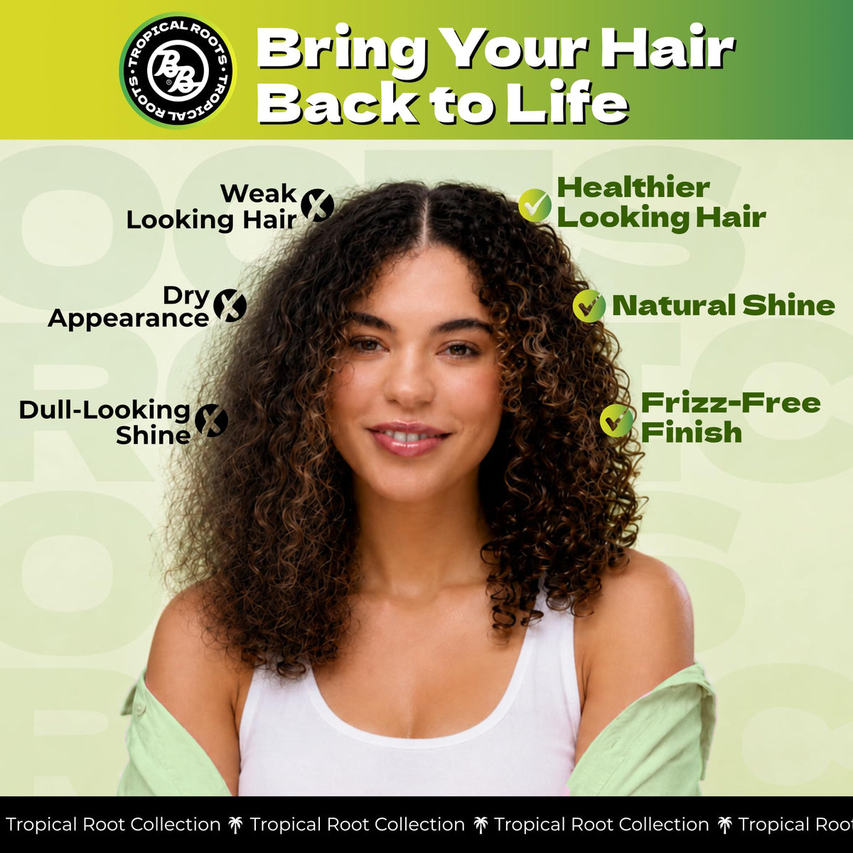 Bronner Bros Tropical Roots Stimulating Hair Oil for Moisture & Shine, 8oz