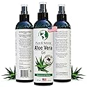 Earth’s Daughter Organic Aloe Vera Gel from Fresh Cut 100% Pure Organic Aloe leaves - Fast Absorbing for Face, Skin, Hair & Body - Vegan, Unscented Beauty & Personal Care Earth's Daughter