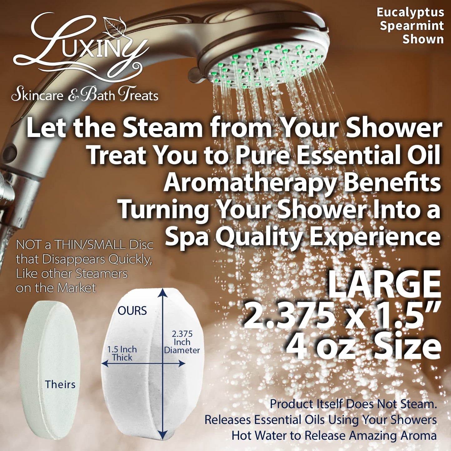 Shower Bombs Aromatherapy in Your Shower, American Made by Luxiny, Shower Steamer Tablets Melt to Release a Fragrant Vapor for Natural Stress Relief… Beauty & Personal Care Luxiny