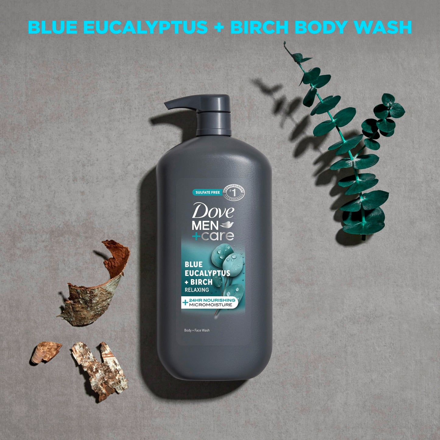 DOVE MEN + CARE Relaxing Blue Eucalyptus + Birch Body and Face Wash with 24-Hour Nourishing Micromoisture Technology Body Wash for Men 30 oz Beauty & Personal Care DOVE MEN + CARE