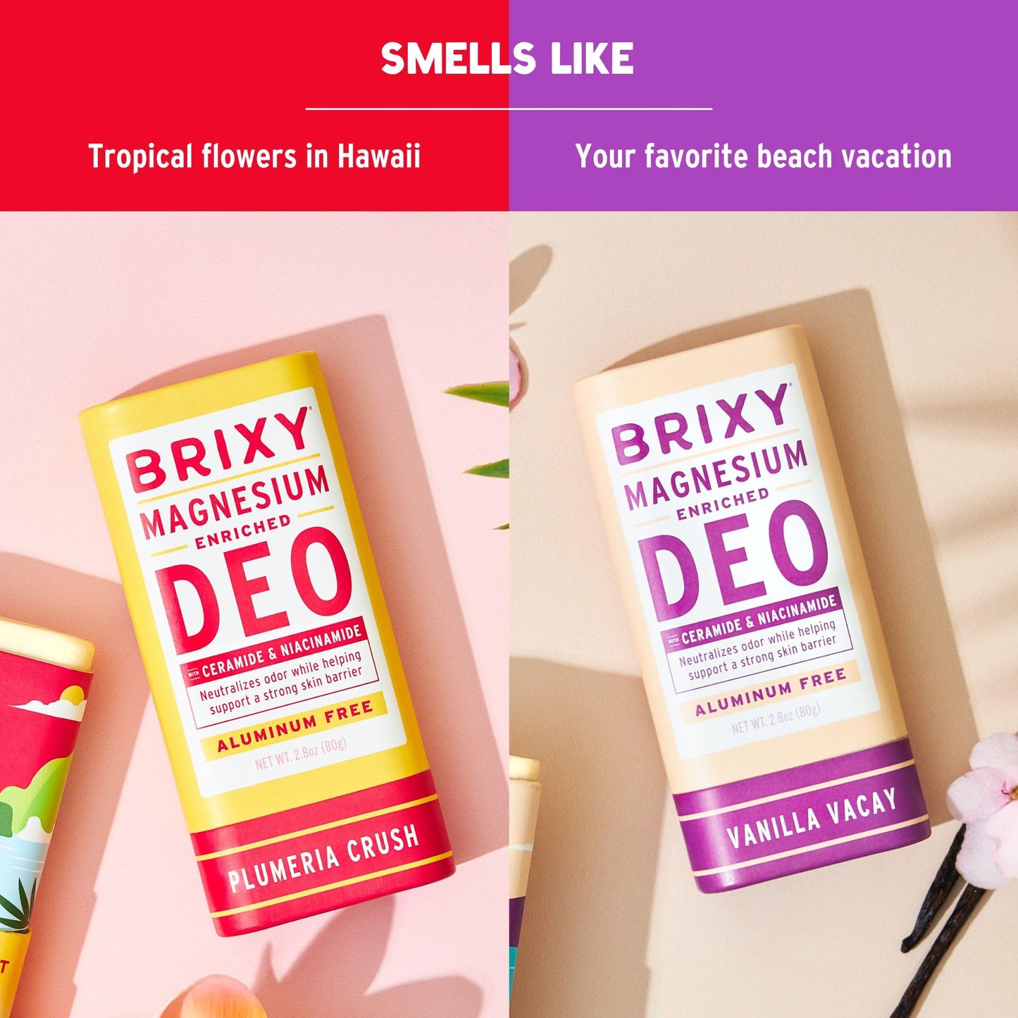 BRIXY Magnesium Deodorant, Ceramide & Niacinamide, Aluminum Free, Baking Soda Free, Plastic Free Packaging, Vegan and Certified Cruelty Free, Patent Beauty and Personal Care BRIXY