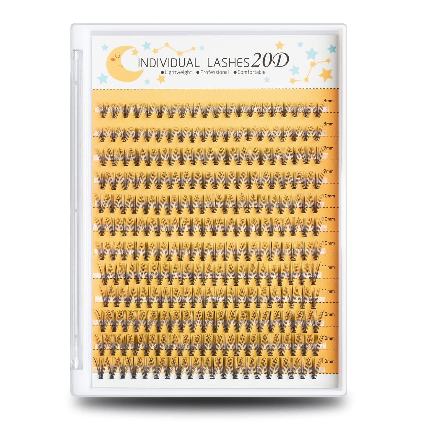 FinyDreamy 240pcs Individual Lashes Extension, 20D Volume Mix Pack Cluster Lashes, 8-12mm Mix Lengths C Curl 0.07mm Thickness Professional Makeup Beauty & Personal Care FinyDreamy