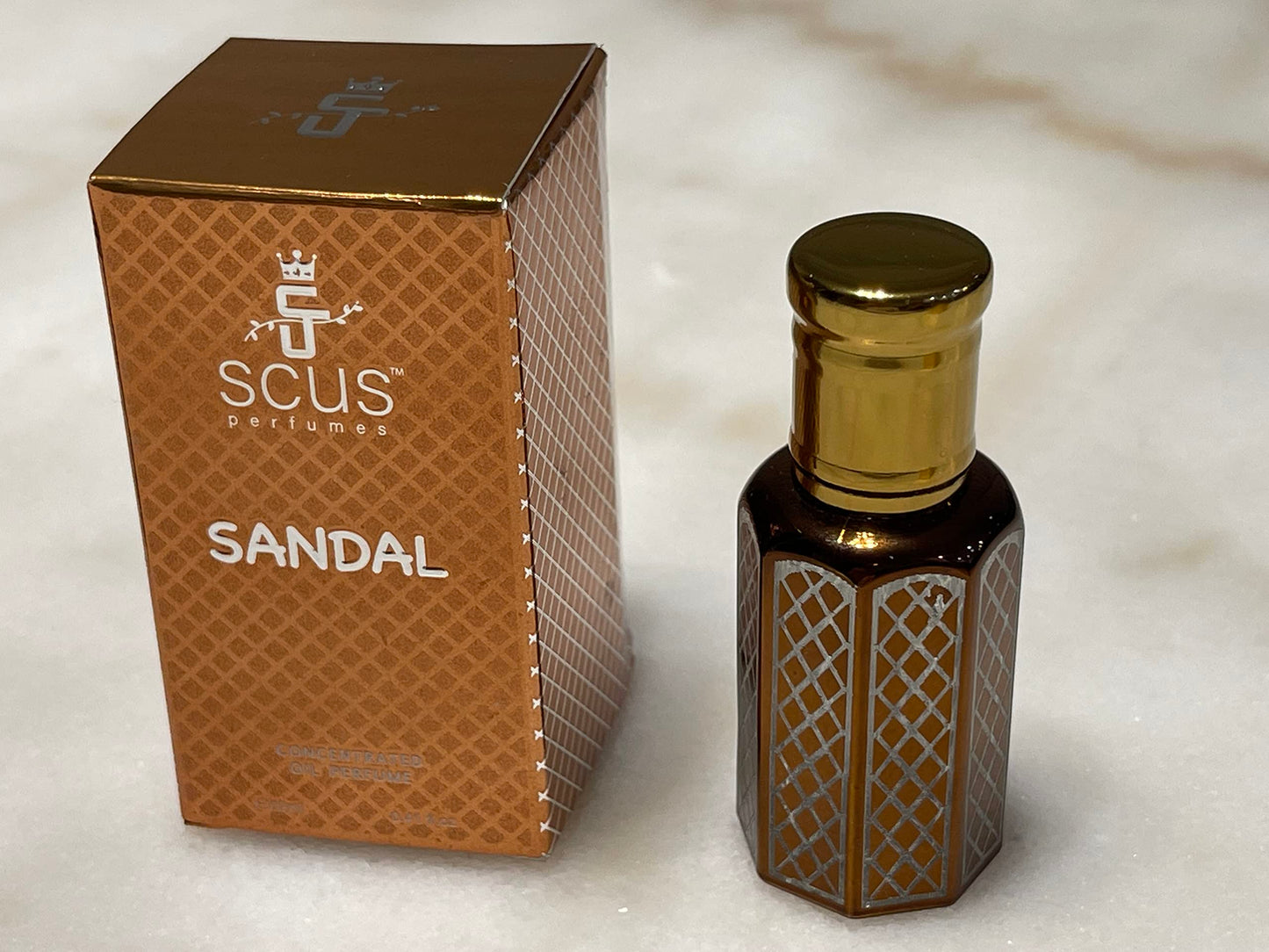 SCUS Perfumes Sandal Fragrance for Men & Women Woody Earthy Concentrated Perfume oil Long Lasting Fragrance Non-Alcoholic (Parfum 12ml with Velvet Beauty & Personal Care SCUS Perfumes