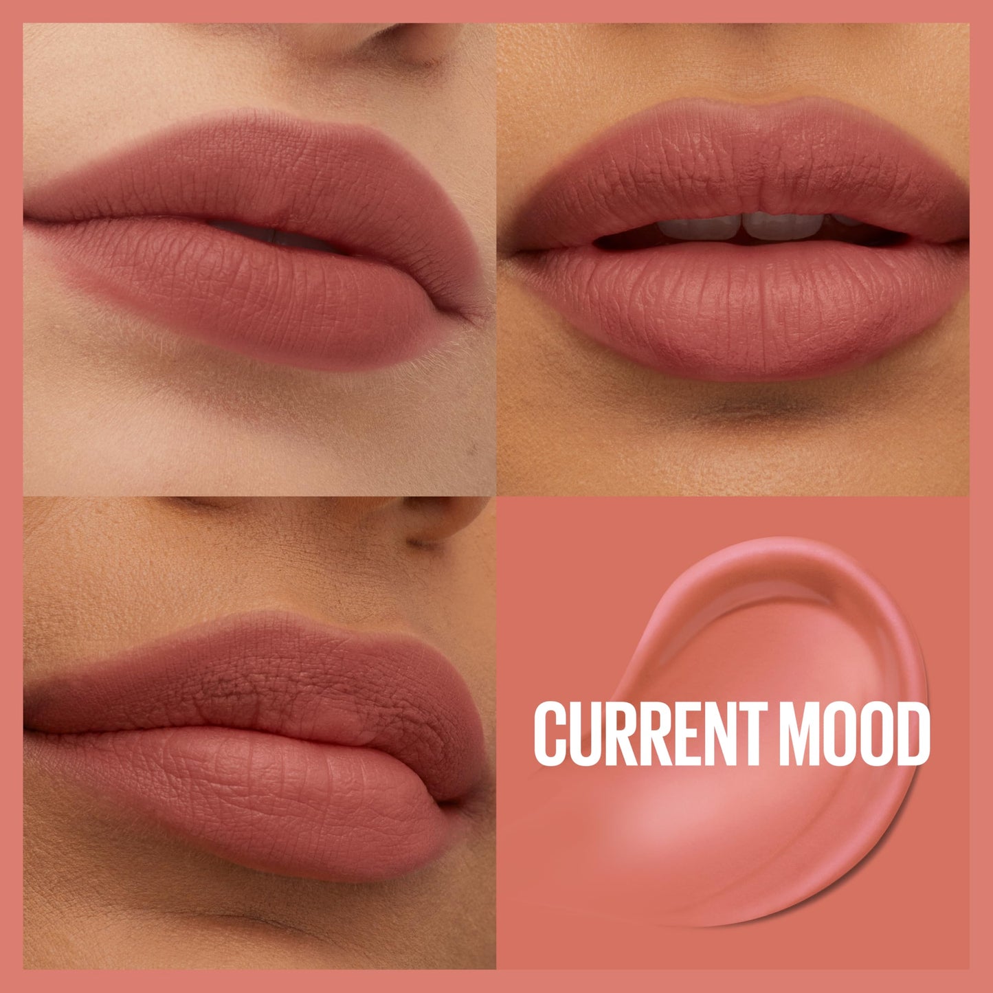 MAYBELLINE Super Stay Teddy Lip Tint, Long Lasting Matte Lipstick For Up To 12HR Wear, Current Mood, 1 Count Beauty & Personal Care MAYBELLINE