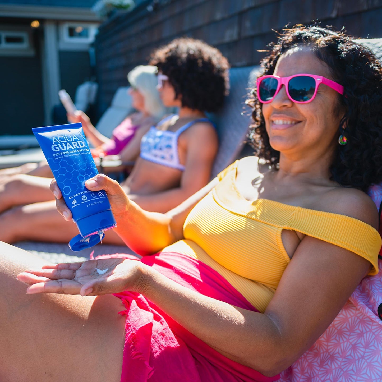 AQUA GUARD Pre-Swim Hair Defense | Protect Hair Before You Swim | Prevents Chlorine Damage + Softens Hair While Swimming | Made in California | Color Beauty & Personal Care AQUA GUARD