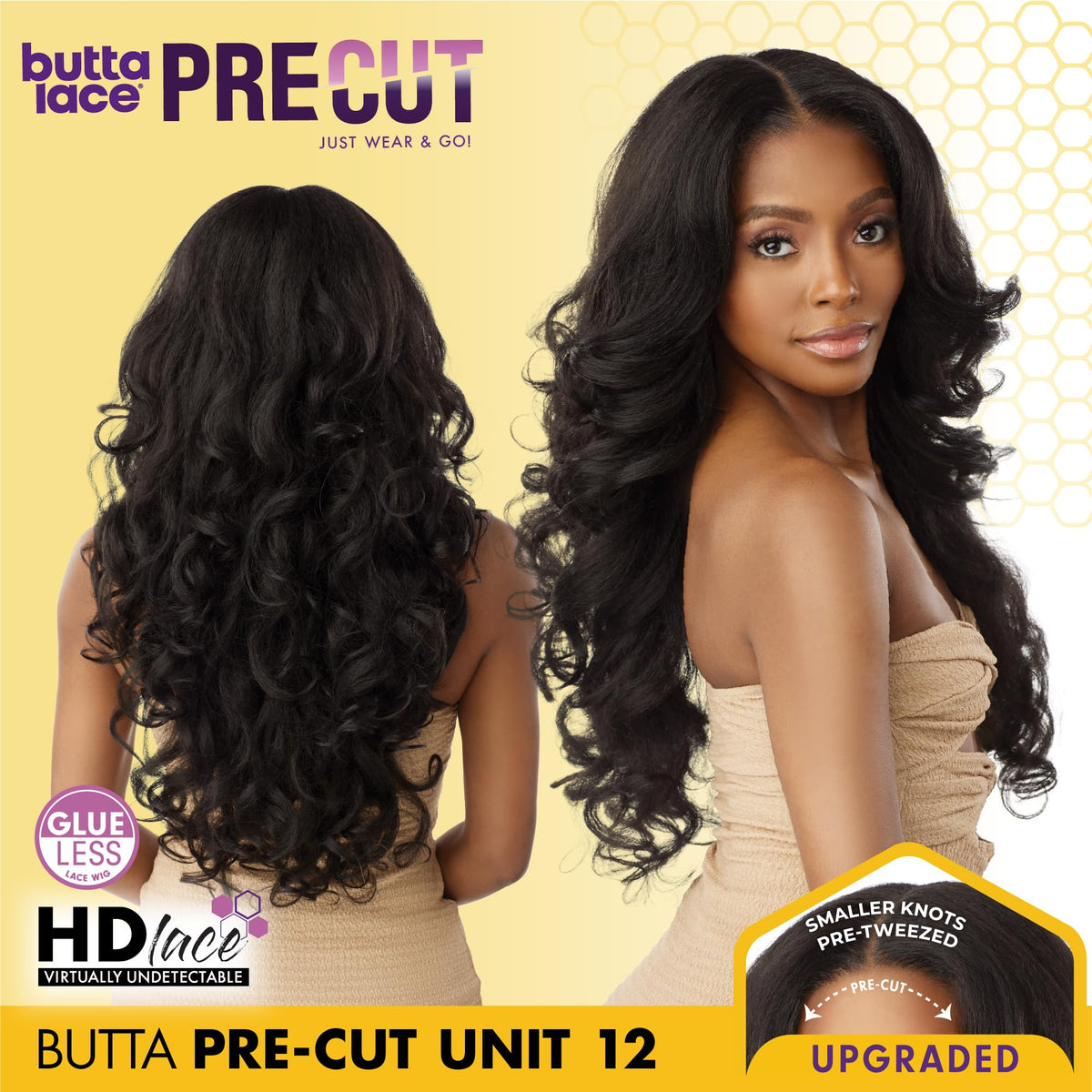 Sensationnel Butta Lace Precut Wig-Unit 12, BEIGEBLONDE