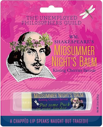 The Unemployed Philosophers Guild Shakespeare's Midsummer Night's Lip Balm - Cherry Flavored, Cruelty-Free and Made in the USA from Natural Beauty & Personal Care The Unemployed Philosophers Guild