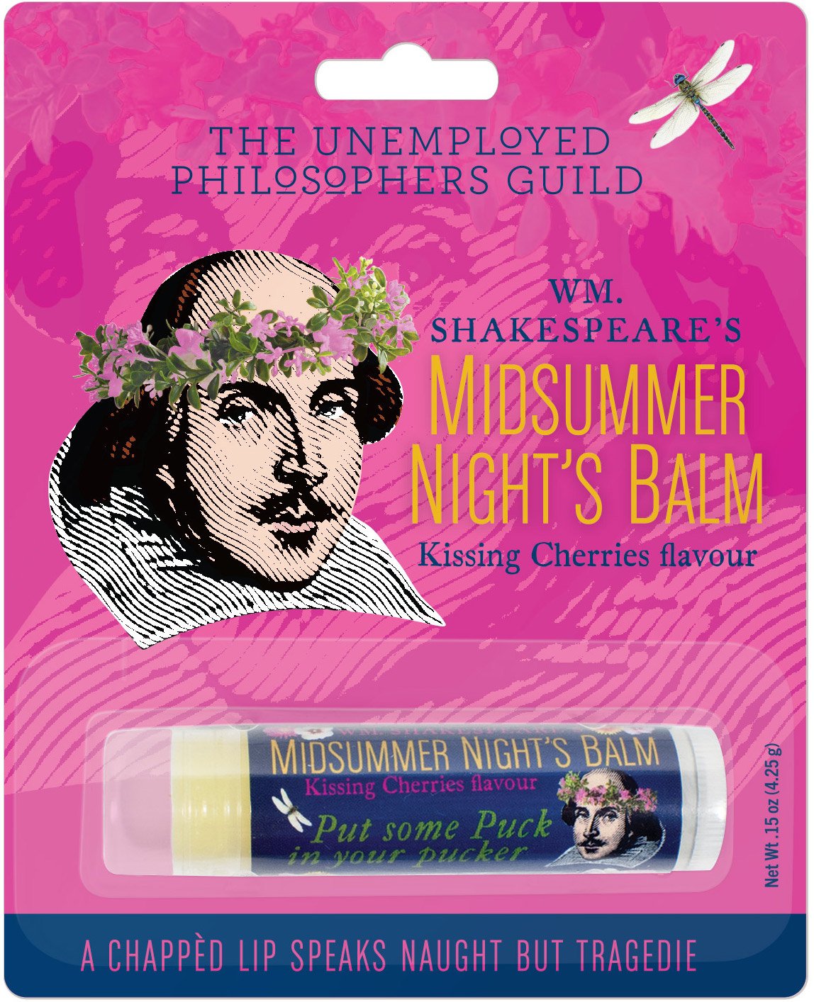 The Unemployed Philosophers Guild Shakespeare's Midsummer Night's Lip Balm - Cherry Flavored, Cruelty-Free and Made in the USA from Natural Beauty & Personal Care The Unemployed Philosophers Guild