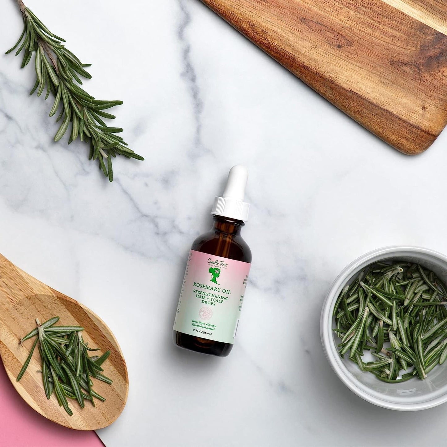 Camille Rose Rosemary Oil Strengthening Hair + Scalp Drops - Castor, Peppermint & Tea Tree Oil Blend for Strength & Resilience, Dry Scalp Treatment Beauty & Personal Care Camille Rose