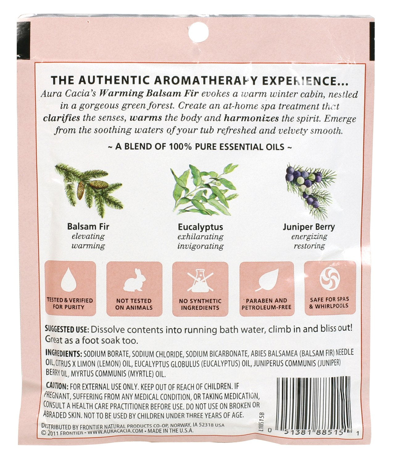 Aura Cacia Aromatherapy Mineral Bath, Warming Balsam Fir, 2.5 ounce packet (Pack of 3) Beauty & Personal Care Aura Cacia