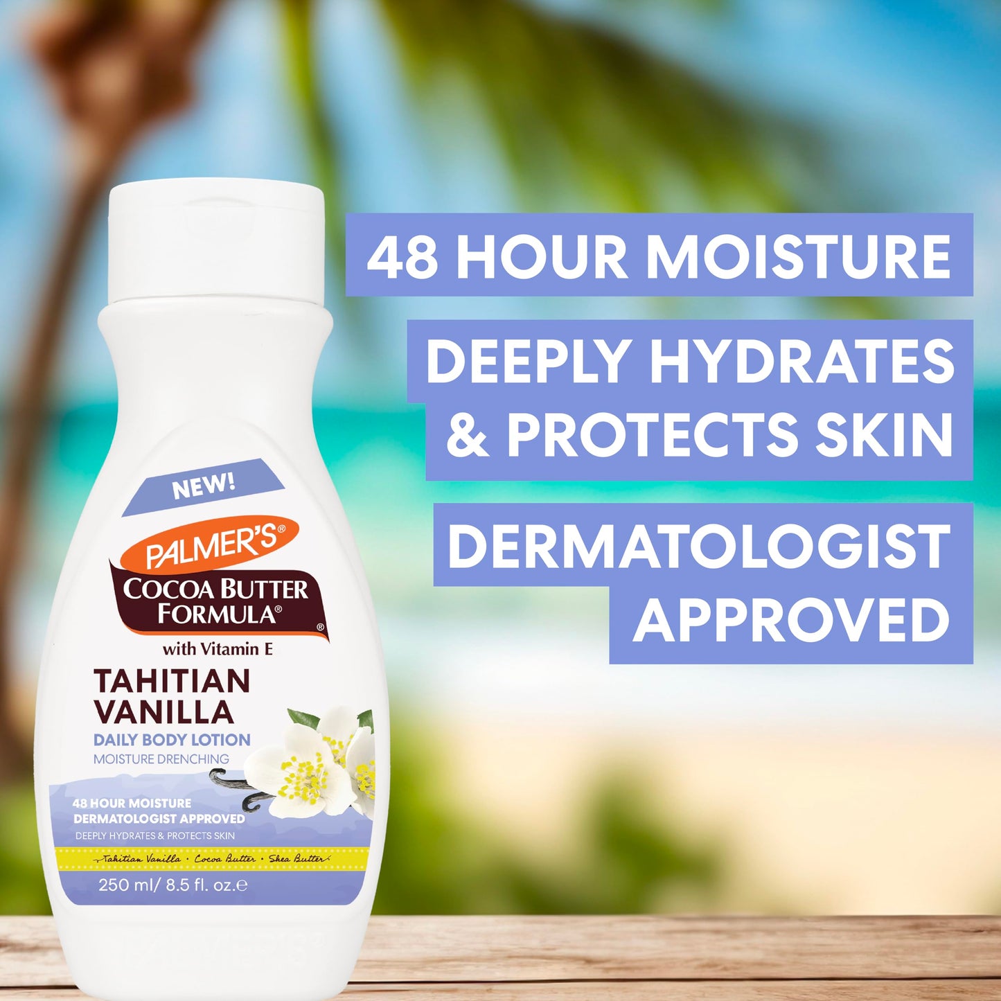 Palmer's Cocoa Butter Formula Tahitian Vanilla Body Lotion, 8.5 Oz, Daily Moisturizing Lotion for Dry Skin with Shea Butter & Vitamin E, Hydrates Beauty & Personal Care Palmer's
