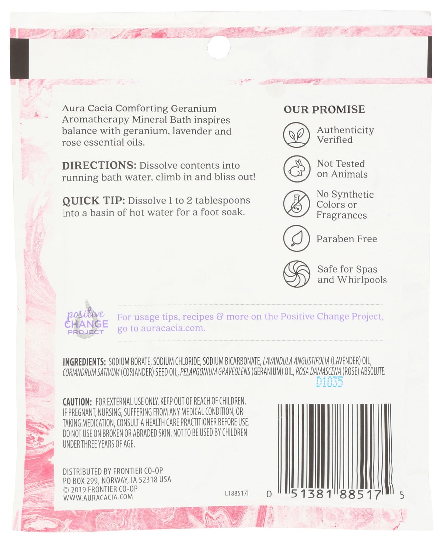 Aura Cacia, Mineral Bath Comforting Geranium, 2.5 Ounce Beauty and Personal Care Aura Cacia