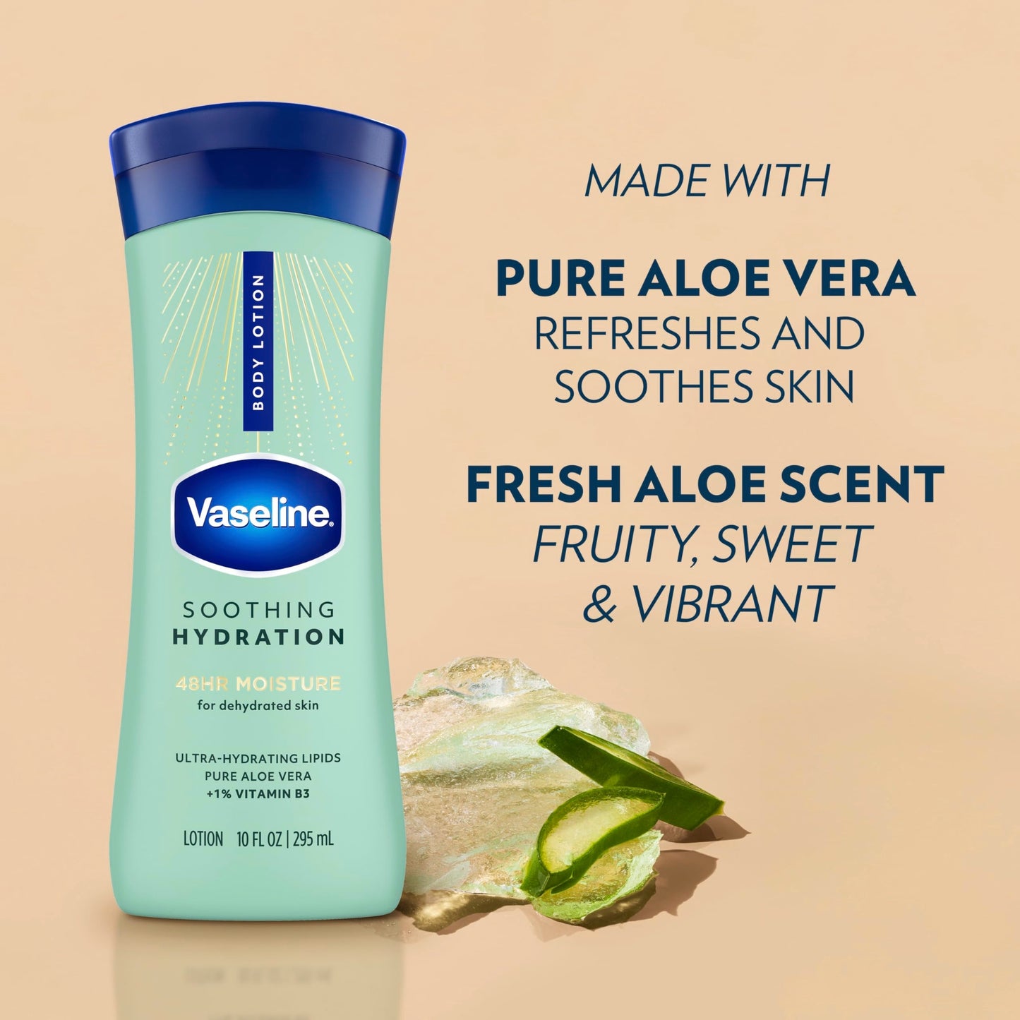Vaseline Intensive Care Hand and Body Lotion For Dehydrated Skin Soothing Hydration Dry Skin Lotion with Aloe Vera Extract & Ultra-Hydrating Lipids 10 Beauty & Personal Care Vaseline