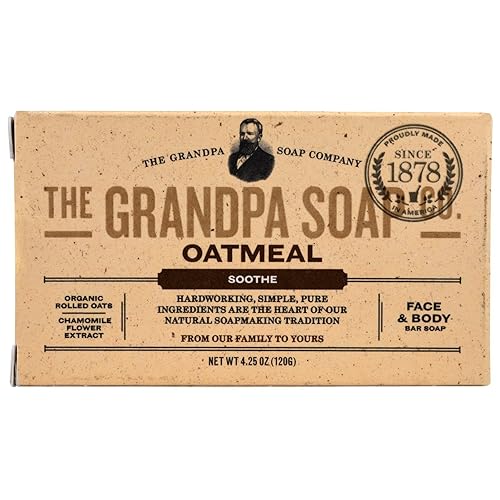 Grandpa's Old Fashioned Oatmeal Bar Soap for Face and Bath, 3.25 Ounce Beauty & Personal Care The Grandpa Soap Company