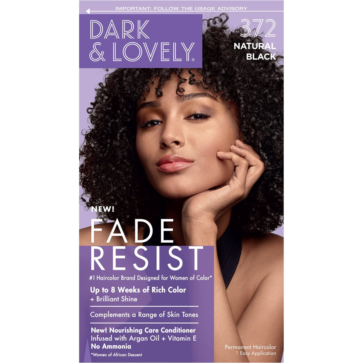 Dark & Lovely Color #372 Natural Black (6 Pack) Beauty & Personal Care Dark and Lovely