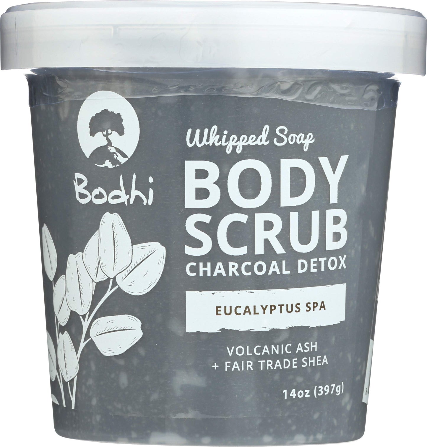 BODHI HANDMADE SOAP Eucalyptus Spa Charcoal Detox Whipped Soap Body Scrub, 14 OZ Beauty & Personal Care BODHI