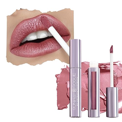 Runway Rogue Pearl Glam Long Wear Shimmer Liquid Lipstick, Metallic Pale-Mauve Lipstick with Silver and Gold Shimmer, ‘Boss Babe’ Beauty & Personal Care Runway Rogue