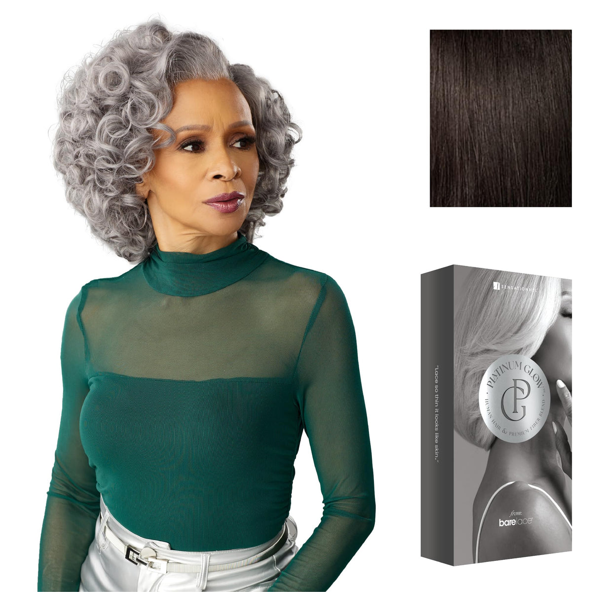 Sensationnel Platinum Glow 13x6 Wig-Evine, 2 DARKBROWN