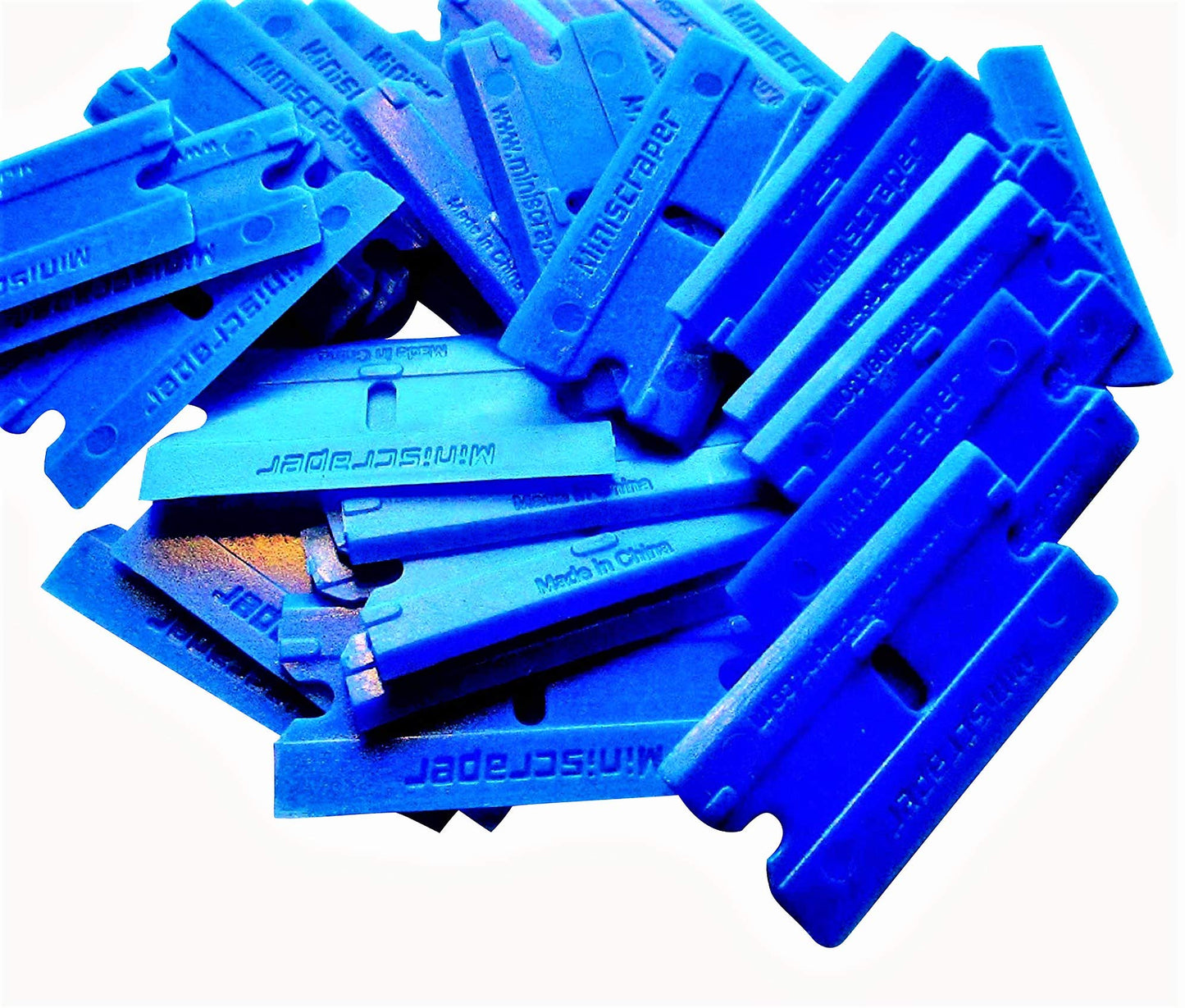 MINISCRAPER 100 Pack Plastic Razor Blades Double Edged Polycarbonate Beauty and Personal Care miniscraper