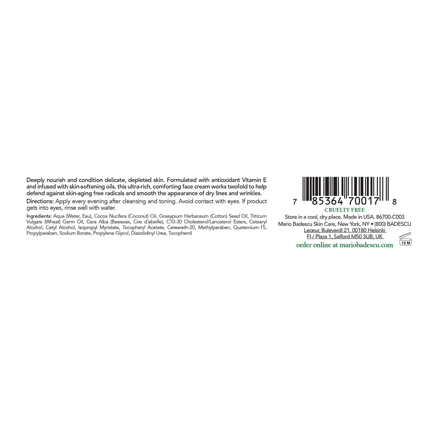 Mario Badescu Vitamin E Night Cream, Anti Wrinkle Face Cream for Dry or Sensitive Skin, Facial Skin Care Infused with Ultra-Rich Skin-Softening Oils Beauty & Personal Care Mario Badescu