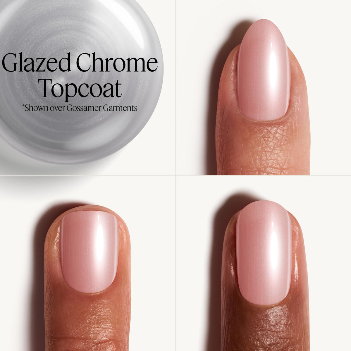 essie Gel Couture Gel-like Nail Polish, Vegan, Metallic Glaze Top Coat Nail Polish, Glazed Chrome, 0.46 fl oz