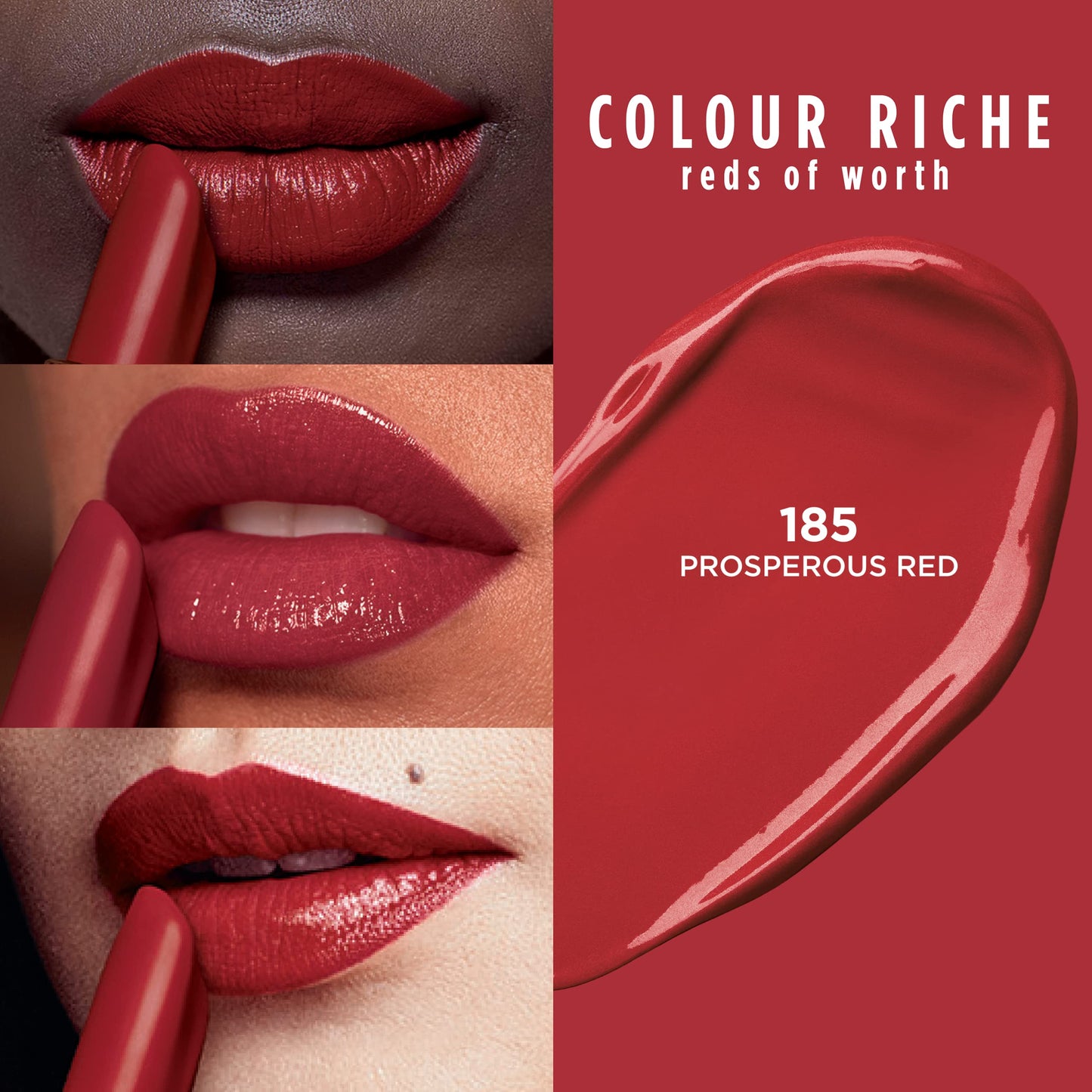 L'Oreal Paris Colour Riche Red Lipstick, Long Lasting, Satin Finish Smudge Proof Lipstick with Hydrating Argan Oil & Vitamin E, Reds of Worth, Beauty & Personal Care L'Oreal Paris