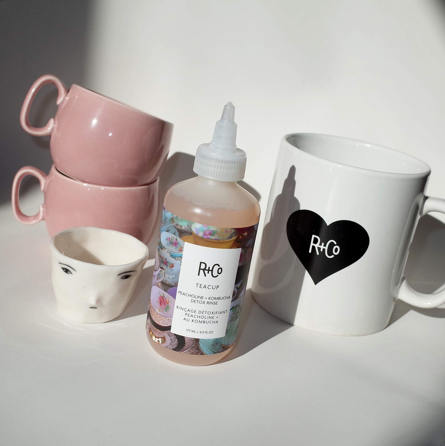R+Co Teacup Peacholine + Kombucha Detox Rinse 177 ml / 6 oz Beauty & Personal Care R+Co