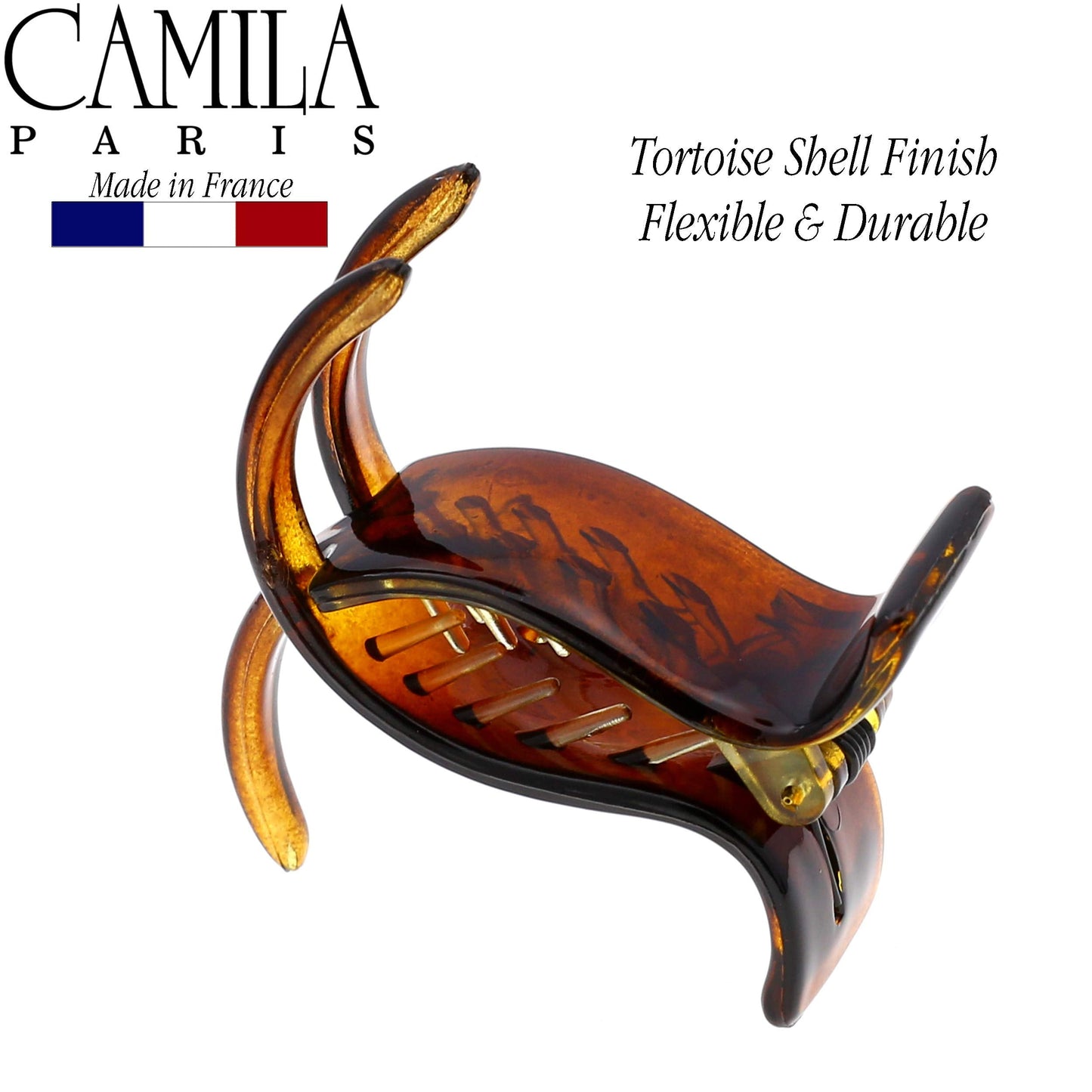 Camila Paris NV06 French Hair Clip for Women, Brown 3 Teeth Ponytail Holder, Girls Hair Claw Clips Jaw Fashion Durable Styling Hair Accessories Beauty & Personal Care Camila