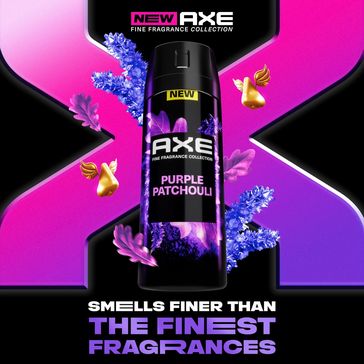 AXE Fine Fragrance Collection Premium Body Spray with 72H Odor Protection Purple Patchouli with Citrus + Oak Essential Oils Aluminum-Free 4 oz Beauty & Personal Care AXE