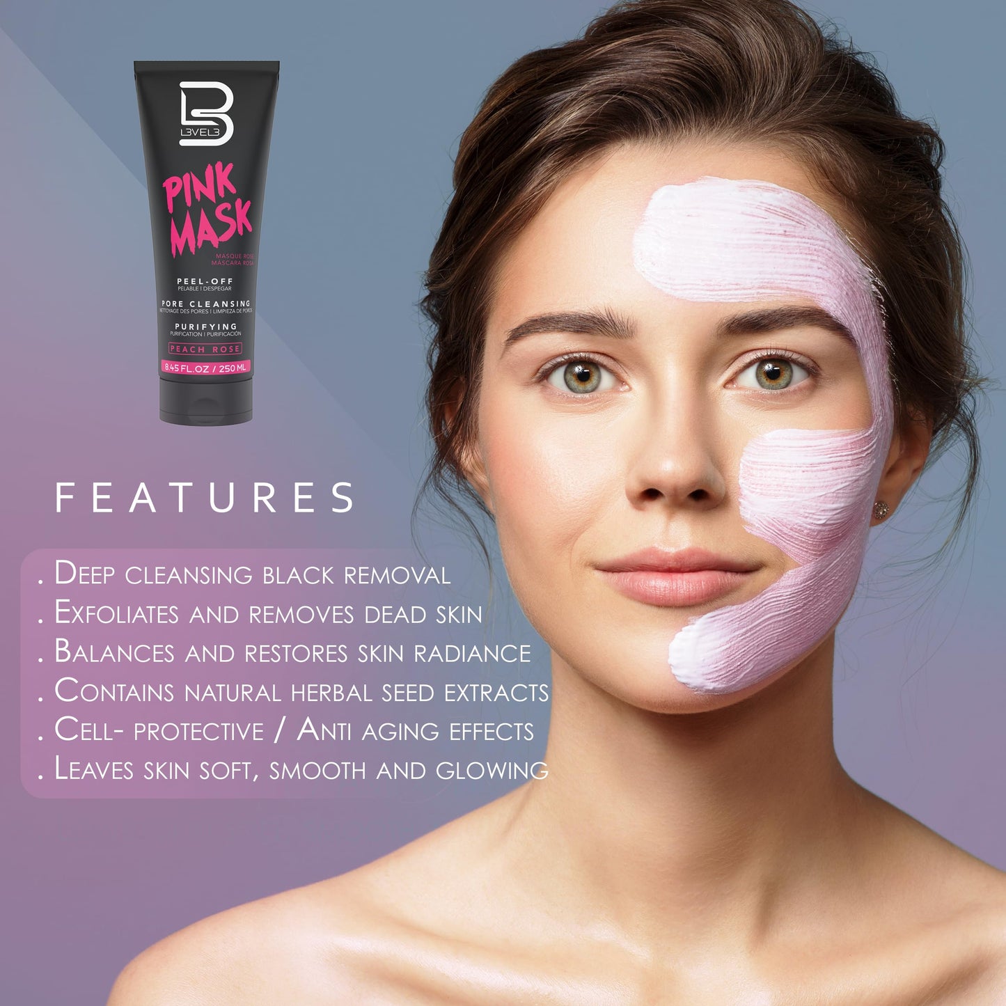 L3 - Level 3 Peel Off Mask - Deep Cleansing Black Head Removal - Removes Impurities and Dead Skin Cells - For Acne and Pimples - Level Three Mask Peel Beauty & Personal Care L3